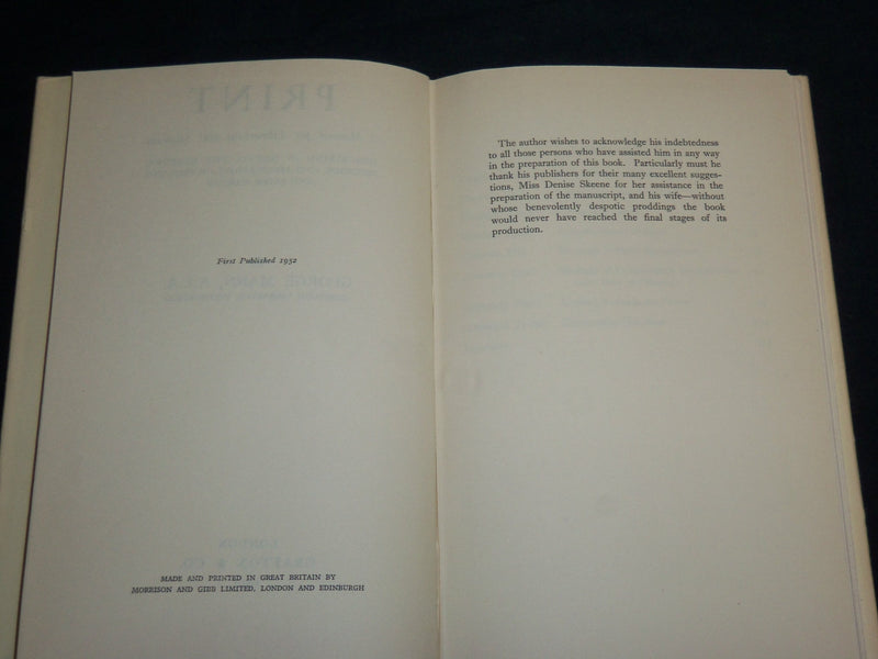 1952 PRINT A MANUAL FOR LIBRARIES AND STUDENTS BOOK BY GEORGE MANN - KD 6800