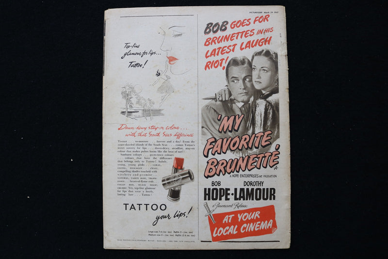 1947 MARCH 29 PICTUREGOER MAGAZINE - AUDREY TOTTER COVER - E 25971