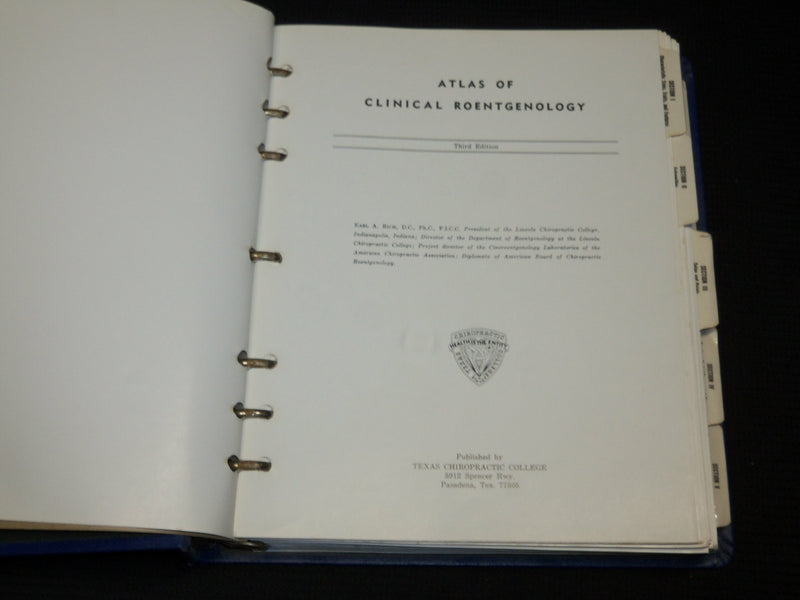 1975 ATLAS OF CLINICAL ROENTGENOLOGY HARDCOVER BOOK BY EARL A. RICH - R 722P