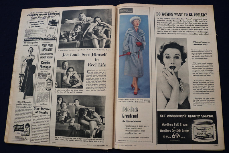 1953 NOVEMBER 8 SUNDAY NEWS PICTURE NEWSPAPER - JACKIE GLEASON COVER - E 22779