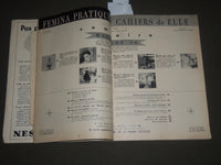 1955-1956 FEMINA PRATIQUE CAHIERS DE ELLE MAGAZINE LOT OF 2 - J 2548