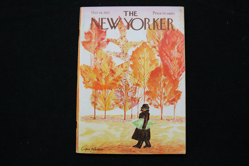 1972 OCTOBER 14 NEW YORKER MAGAZINE - GREAT ILLUSTRATED COVER - NY 2870
