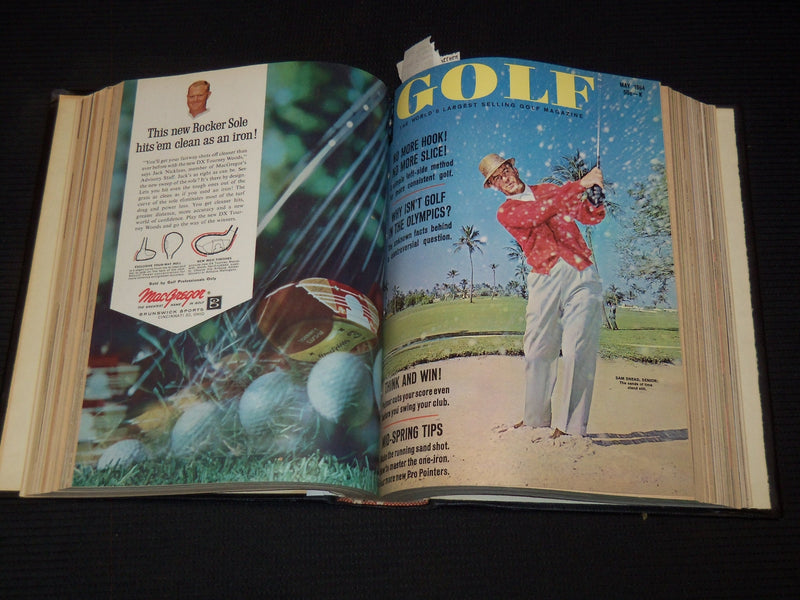 1964 JANUARY-DECEMBER GOLF MAGAZINE BOUND VOLUME - GREAT COVERS - R 425