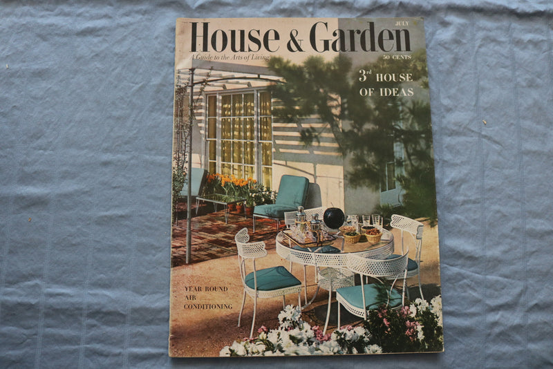 1953 JULY HOUSE & GARDEN MAGAZINE - YEAR ROUND AIR CONDITIONING - E 9291