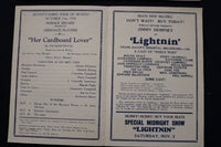 1928 NATIONAL THEATRE PROGRAMS - CHICAGO - LOT OF 7 - K 1783