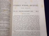 1849 JAN - 1850 DEC THE COMMON SCHOOL JOURNAL VOLUME NO. 11/12 - KD 1832