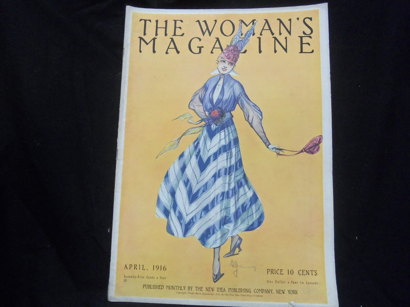 1916 APRIL THE WOMAN'S MAGAZINE - GREAT COVER & ADS - ST 1092