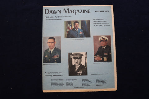 1974 NOVEMBER DAWN MAGAZINE - DANIEL JAMES - GEORGE SHUFFER - NP 8843