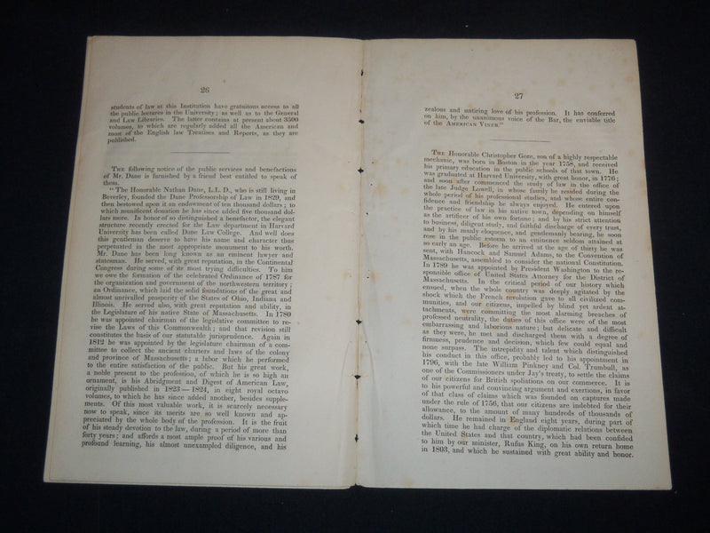 1834 ROYALL PROFESSOR OF LAW DISCOURSE HARVARD UNIVERSITY DISCOURSE - J 9264