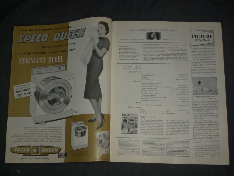 1958 SEPTEMBER 6 THE SATURDAY EVENING POST MAGAZINE- ILLUSTRATED COVER- SP 2481K