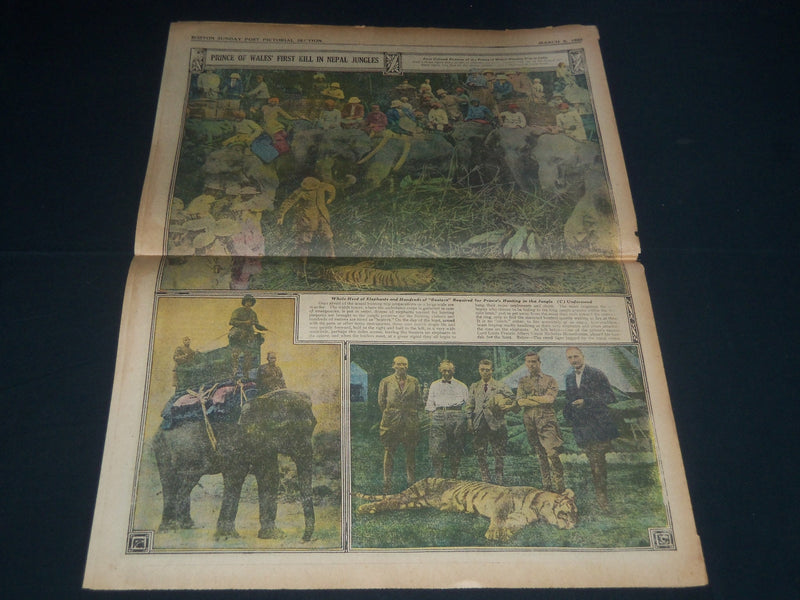 1922 MARCH 5 BOSTON SUNDAY POST PICTORIAL - BLUE BOY - PRINCE OF WALES - NP 3882