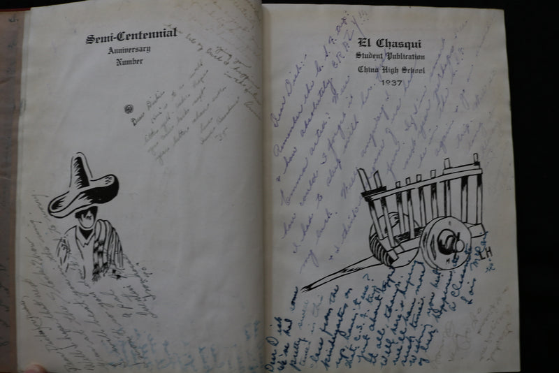 1937 EL CHASQUI CHINO HIGH SCHOOL YEARBOOK - CHINO, CALIFORNIA - YB 3510
