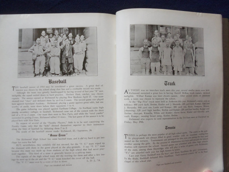 1914 PIERIAN RICHMOND HIGH SCHOOL YEARBOOK - RICHMOND, INDIANA - YB 1925V
