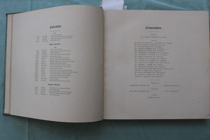 1891 THE YALE BANNER - SEMI CENTENNIAL VOLUME - HARDCOVER BOOK - KD 9619