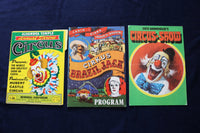 1970'S-1990'S HUGE CIRCUS PROGRAMS - LOT OF 45 - O 3506