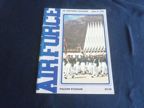 1984 SEP 8 FOOTBALL PROGRAM - AIR FORCE VS. UNIV OF NOTHERN COLORADO - SP 1216P