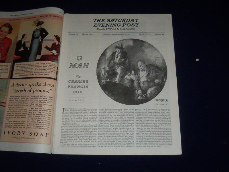 1935 MAY 4 THE SATURDAY EVENING POST MAGAZINE - ILLUSTRATED COVER - SP 5487