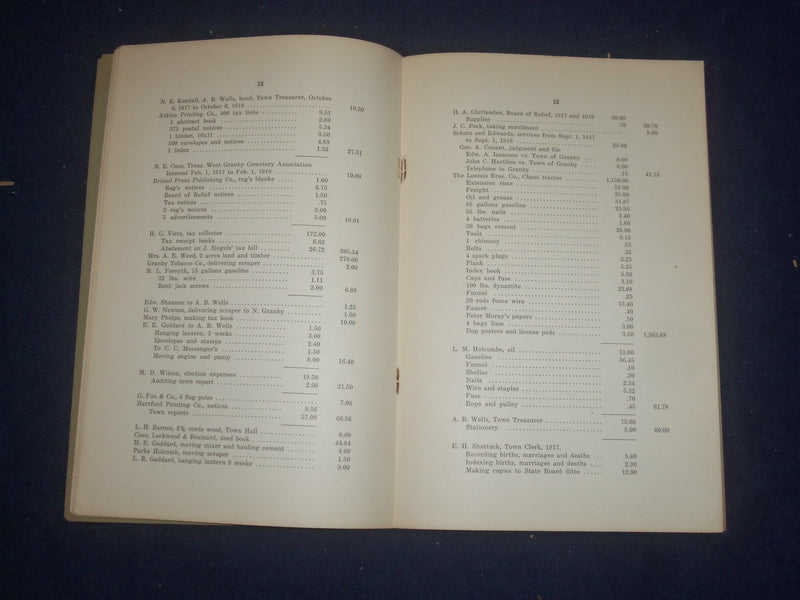 1918 TOWN OF GRANBY ANNUAL REPORT - J 6456