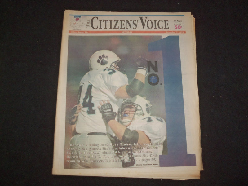 1995 DECEMBER 9 CITIZENS' VOICE-WILKES-BARRE, PA- BERWICK'S ROSS STOICO -NP 8298