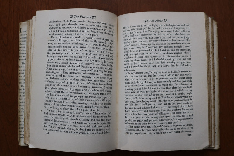 1932 THE FOUNTAIN HARDCOVER BOOK BY CHARLES MORGAN - KD 9608