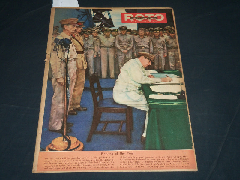 1945 DEC 30 THE PITTSBURGH PRESS SUNDAY ROTO SECTION - PICTURES OF YEAR- NP 4562