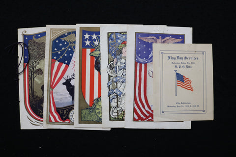1916-1926 FLAG DAY SERVICES PROGRAMS - B.P.O. OF ELKS - LOT OF 6 - K 3053