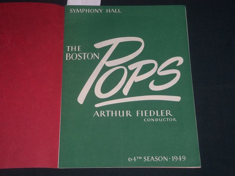 1949 JUNE 6 BOSTON UNIVERSITY NIGHT AT THE POPS SOUVENIR PROGRAM - J 4289