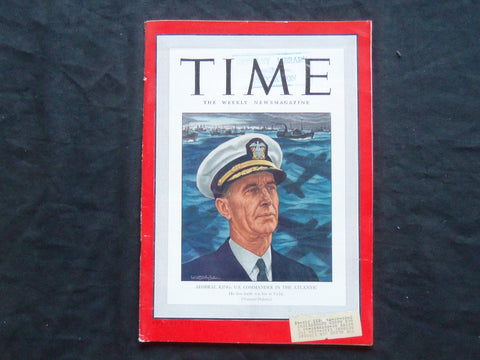 1941 JUNE 2 TIME MAGAZINE - ADMIRAL ERNEST J. KING - T 766