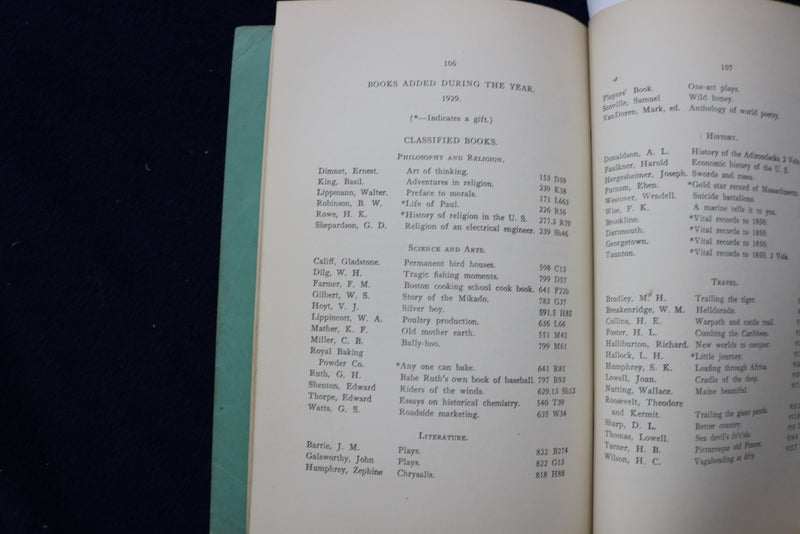 1929 UPTON TOWN OFFICERS ANNUAL REPORT SOFTCOVER BOOK - K 873