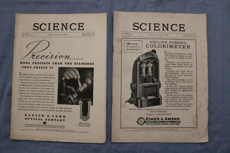 1940 SCIENCE MAGAZINE - LOT OF 13 - O 3910