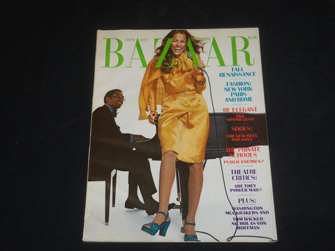 1972 SEP HARPER'S BAZAAR MAGAZINE - LAUREN HUTTON & BILLY TAYLOR COVER - SP 4263