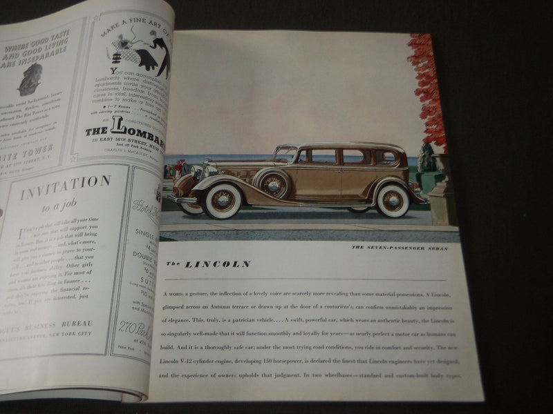 1934 SEPTEMBER VANITY FAIR MAGAZINE - GREAT COVER - GARY COOPER - HEPBURN- F 455