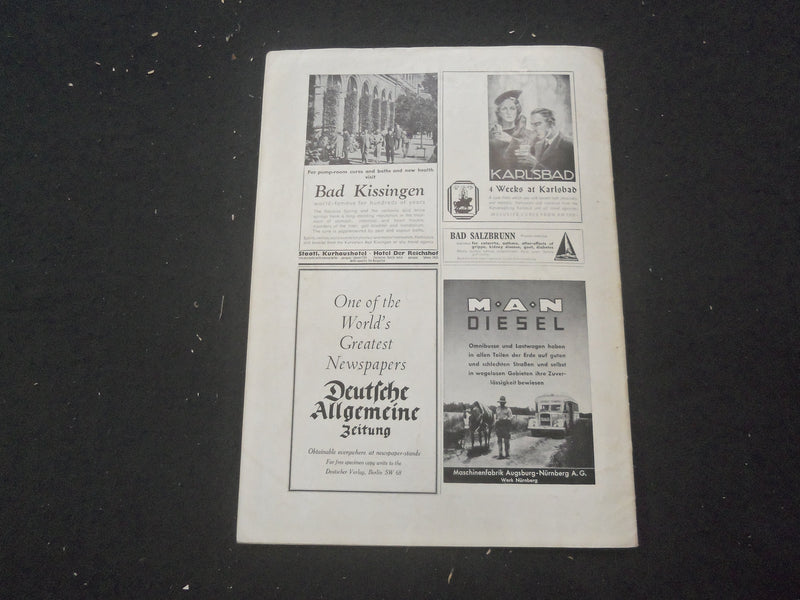 1939 MAY GERMANY MAGAZINE - ENGLISH/SPANISH/FRENCH TEXT - B 1140N