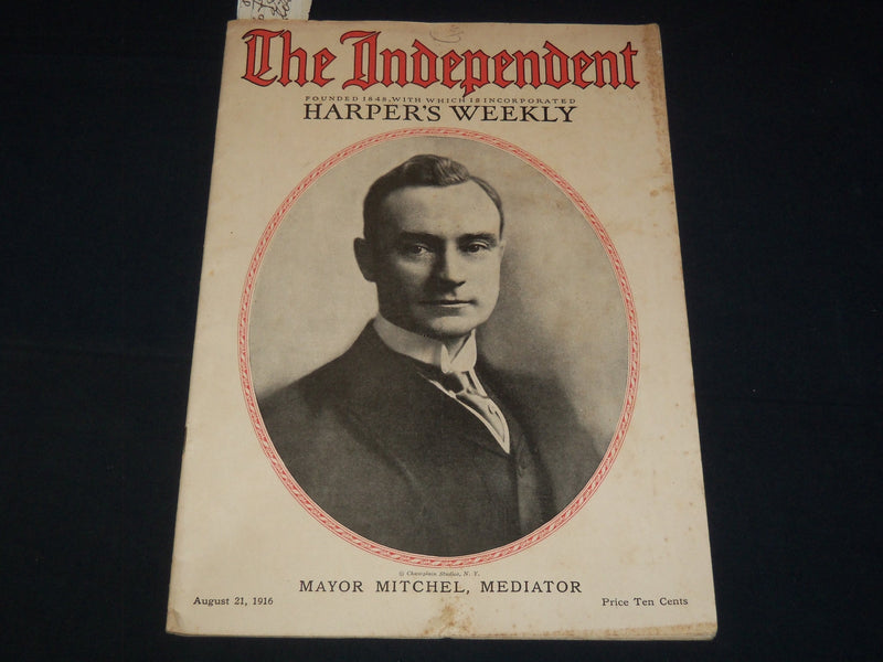 1916 AUGUST 21 THE INDEPENDENT MAGAZINE - MAYOR MITCHELL COVER - ST 3400Y