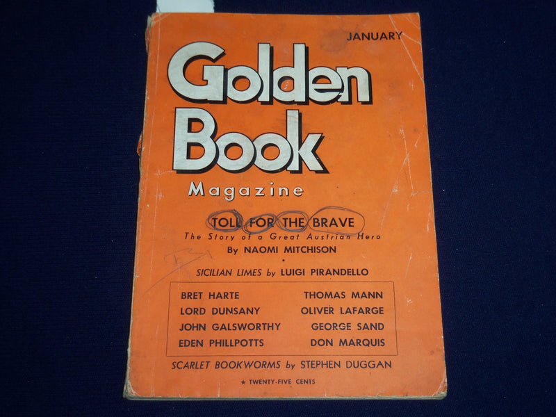 1935 JANUARY GOLDEN BOOK MAGAZINE - MANN - PIRANDELLO - ST 3367D