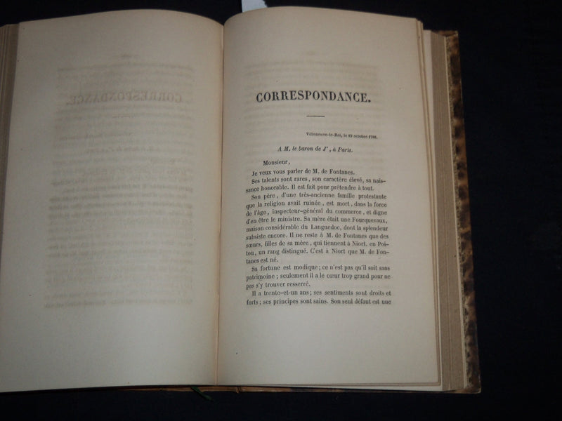 1842 PENSEES ESSAIS ET MAXIMES DE JOUBERT FRENCH VOLUME - PART 1 & 2- KD 4815C
