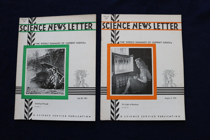 1941 SCIENCE NEWS LETTER - LOT OF 27 - O 3422