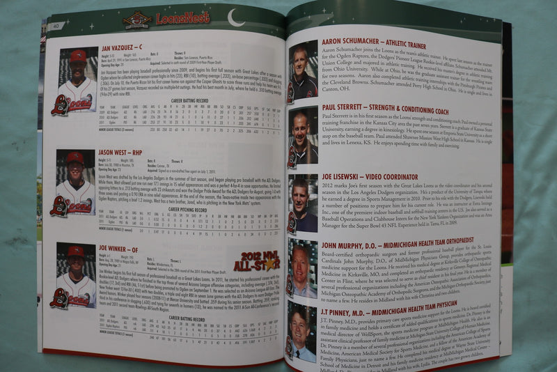 2012 GREAT LAKE LOONS OFFICIAL PROGRAM - K 3401