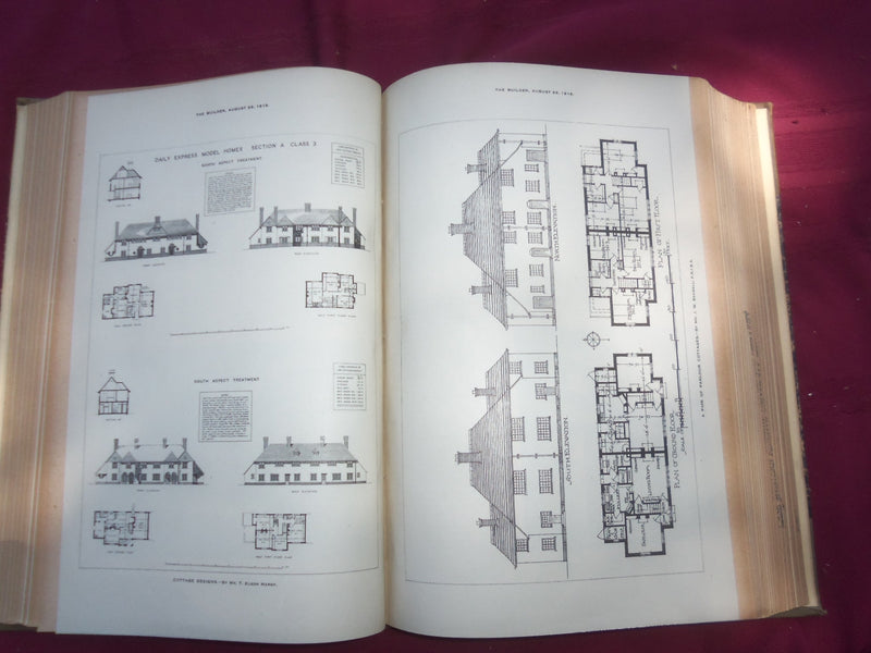 1919 JULY-DECEMBER THE BUILDER U. K. MAGAZINE BOUND VOLUMES - FOLD OUTS- C 59