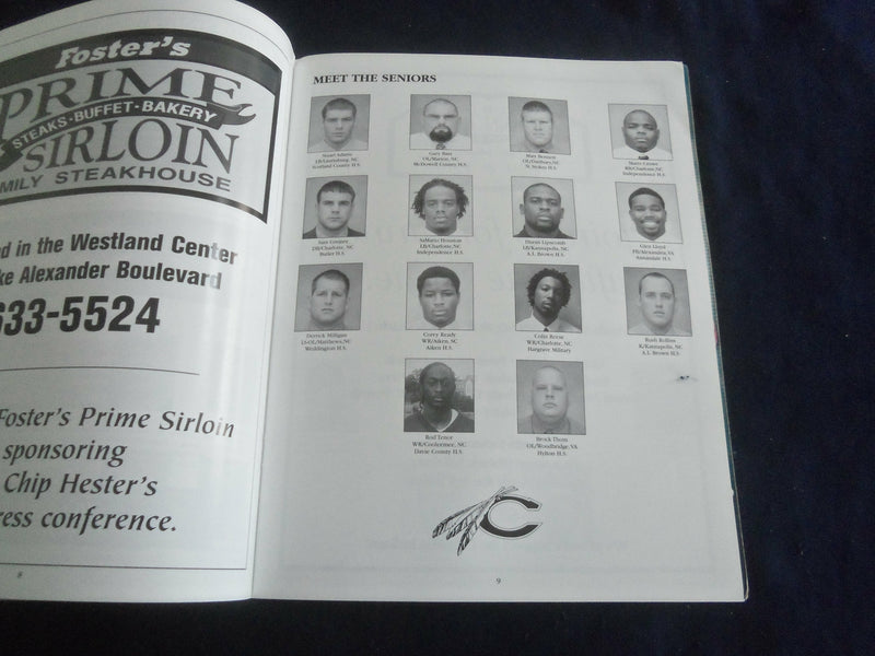 2005 SEP 3 FOOTBALL PROGRAM - CATAWBA COLLEGE VS LIVINGSTONE COLLEGE - SP 1217L