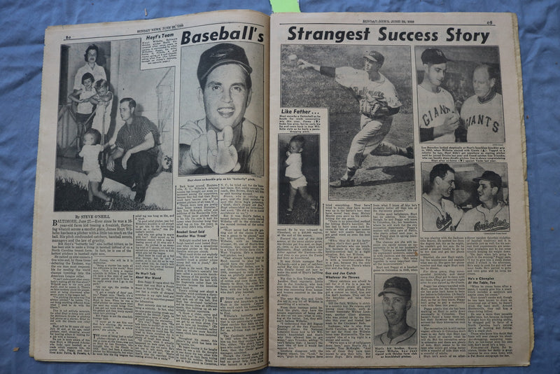1959 JUNE 28 N.Y. SUNDAY NEWS NEWSPAPER - INGEMAR JOHANSSON CHAMP - NP 9226