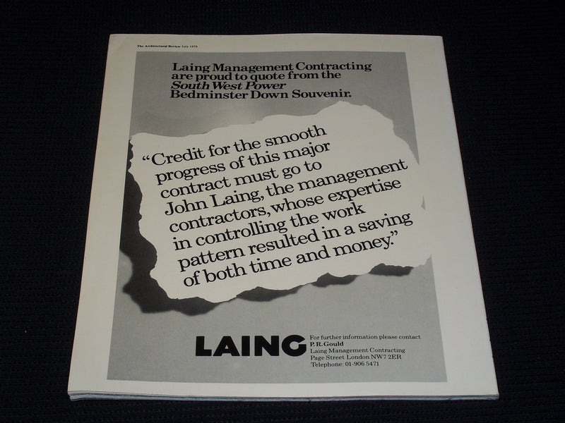 1979 JULY ARCHITECTURAL REVIEW MAGAZINE - CEGB BRISTOL COVER - E 2978
