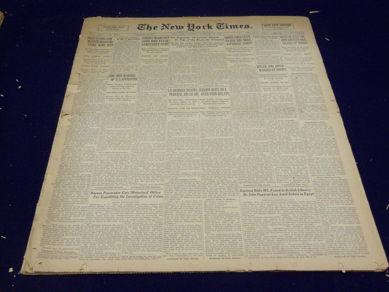 1935 NOV 19 NEW YORK TIMES - SIX SEPARATE DYNAMOS FOUND IN TOP OF BRAIN- NT 1982