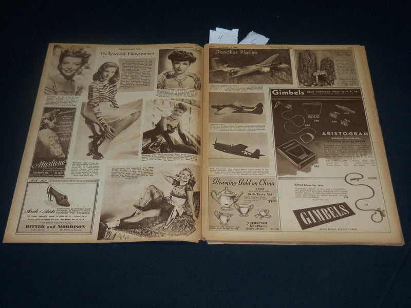 1944 NOV 12 THE PITTSBURGH PRESS SUNDAY ROTO SECTION - JEAN MCCRACKEN - NP 4599
