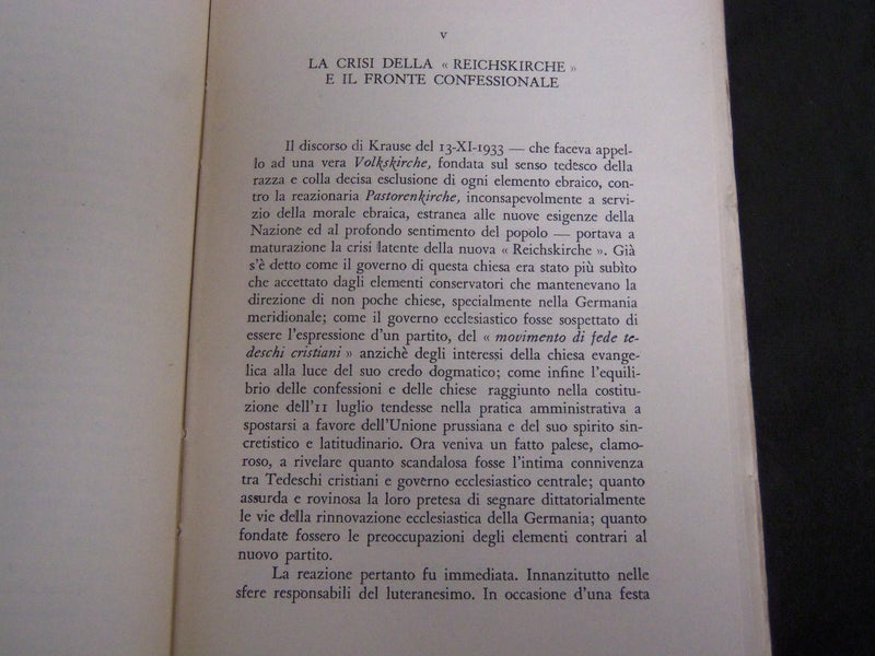 1936 LA GERMANIA RELIGIOSA NEL III REICH BOOK BY MARIO BENDISCIOLI - KD 5620