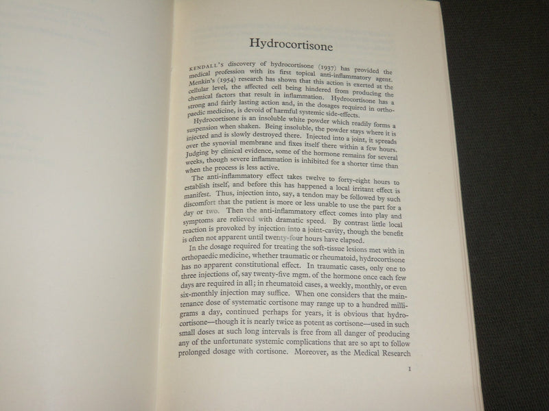 1956 HYDROCORTISONE IN ORTHOPAEDIC MEDICINE BY JAMES CYRIAX M. D. - J 6134