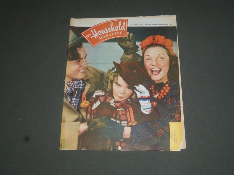 1940 NOVEMBER THE HOUSEHOLD MAGAZINE - ILLUSTRATIONS, STORIES & ADS - SP 7750