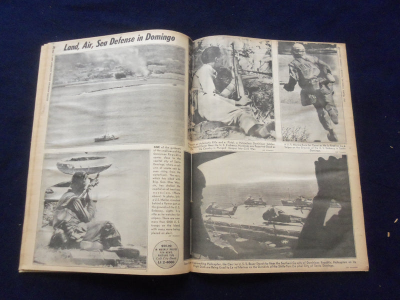 1965 MAY 1 BOSTON RECORD AMERICAN NEWSPAPER-REBELS IGNORE A CEASE-FIRE - NP 6279