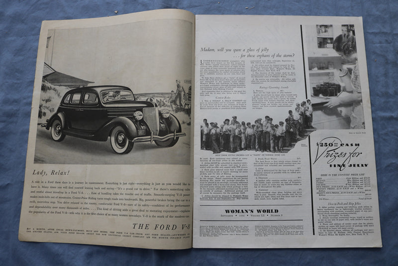 1936 SEPTEMBER WOMAN'S WORLD MAGAZINE - I HAVE A SON BY VINGIE E. ROE - SP 4784A