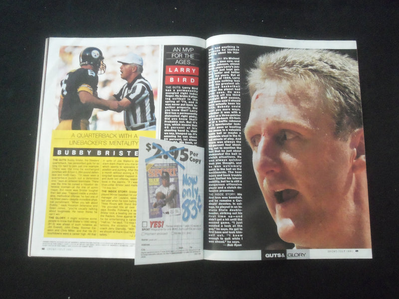 1991 JULY SPORT MAGAZINE - GUTS & GLORY! - DYKSTRA - KING - MONTANA - SP 8165T